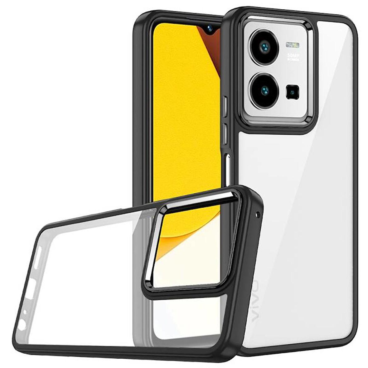 Vivo Y35 Kılıf Buton Ve Kamera Korumalı Flora Silikon Kapak