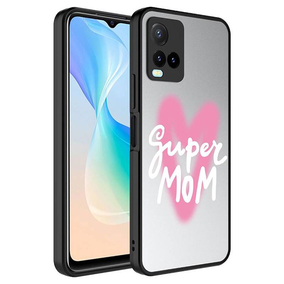 Vivo Y32 Kılıf Aynalı Desenli Kamera Korumalı Parlak Mirror Kapak