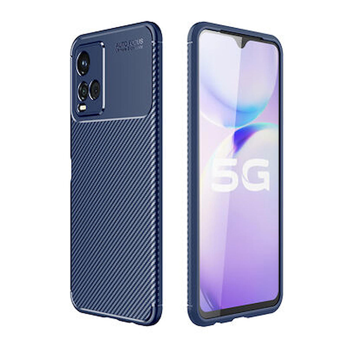 Vivo Y21S Kılıf Negro Karbon Görünümlü Silikon Kapak