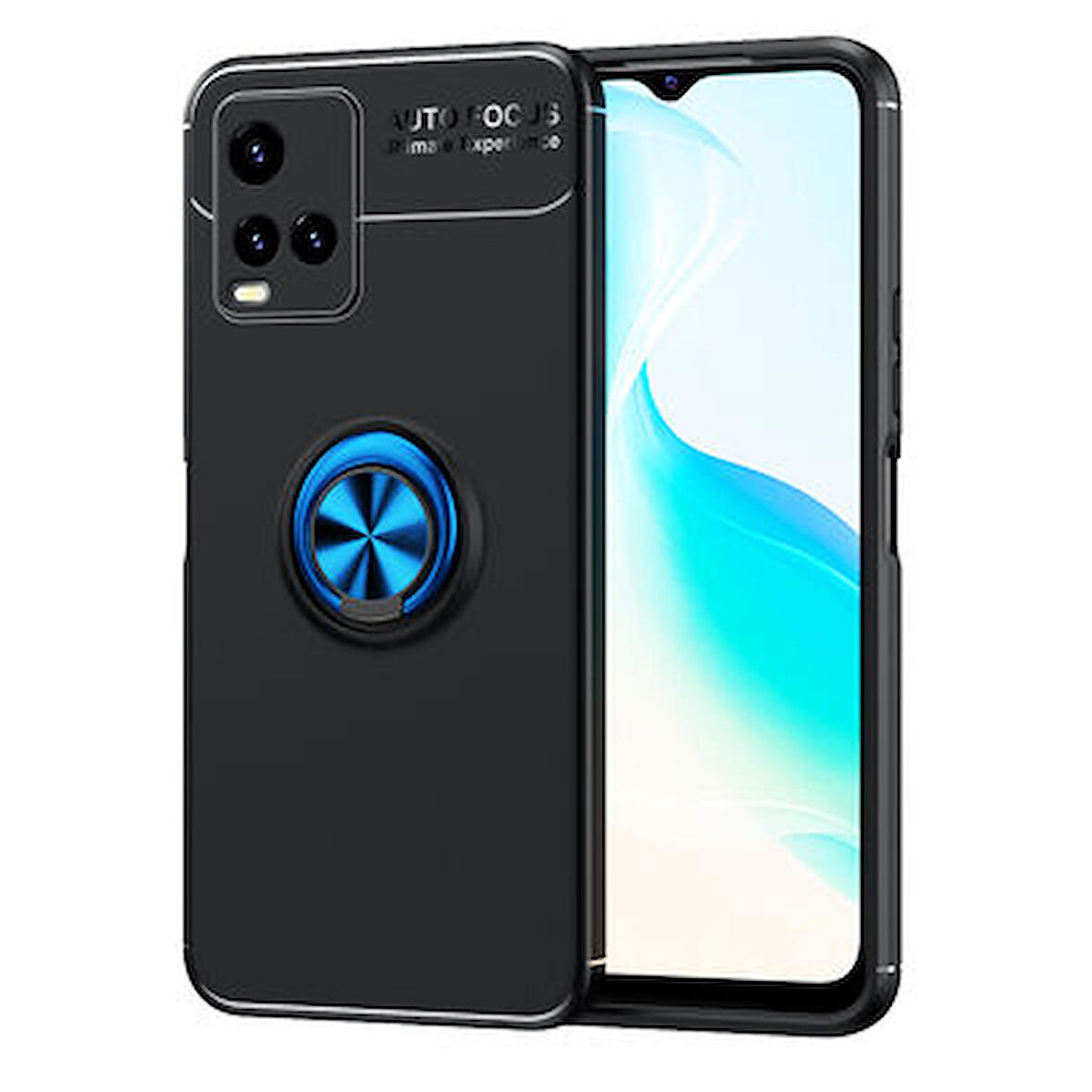 Vivo Y21S Kılıf Ravel Yüzüklü Standlı Silikon Kapak