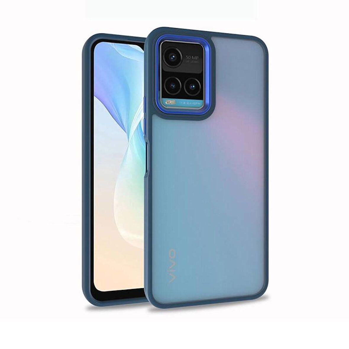 Vivo Y21S Kılıf Buton Ve Kamera Korumalı Flora Silikon Kapak