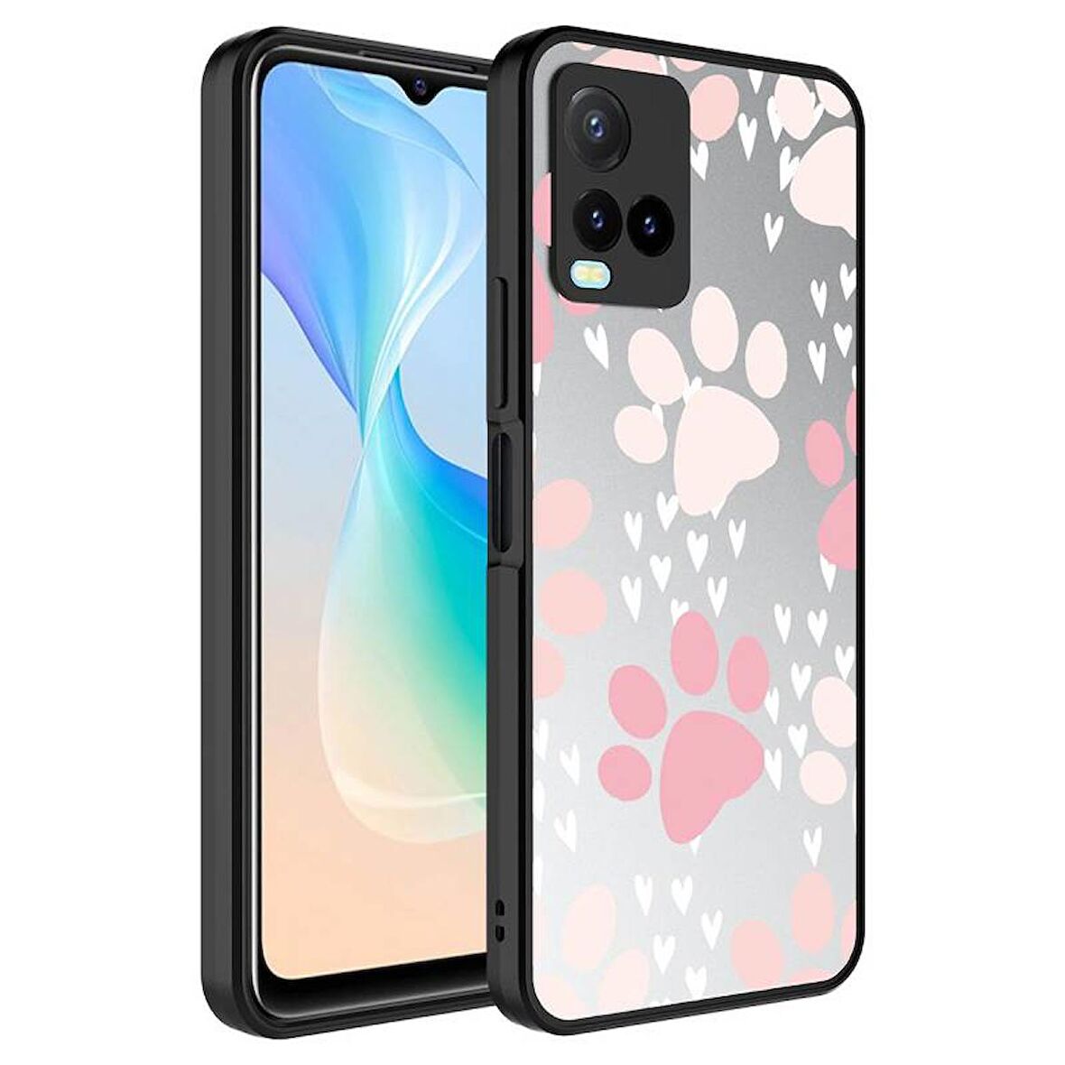 Vivo Y21S Kılıf Aynalı Desenli Kamera Korumalı Parlak Mirror Kapak