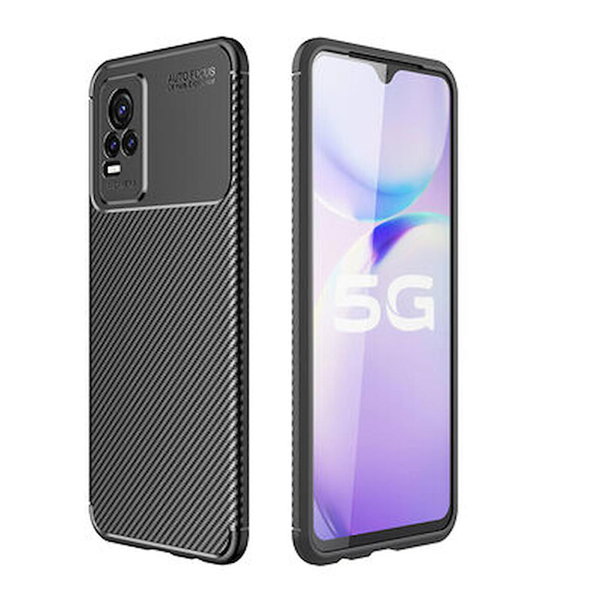 Vivo V21E Kılıf Negro Karbon Görünümlü Silikon Kapak