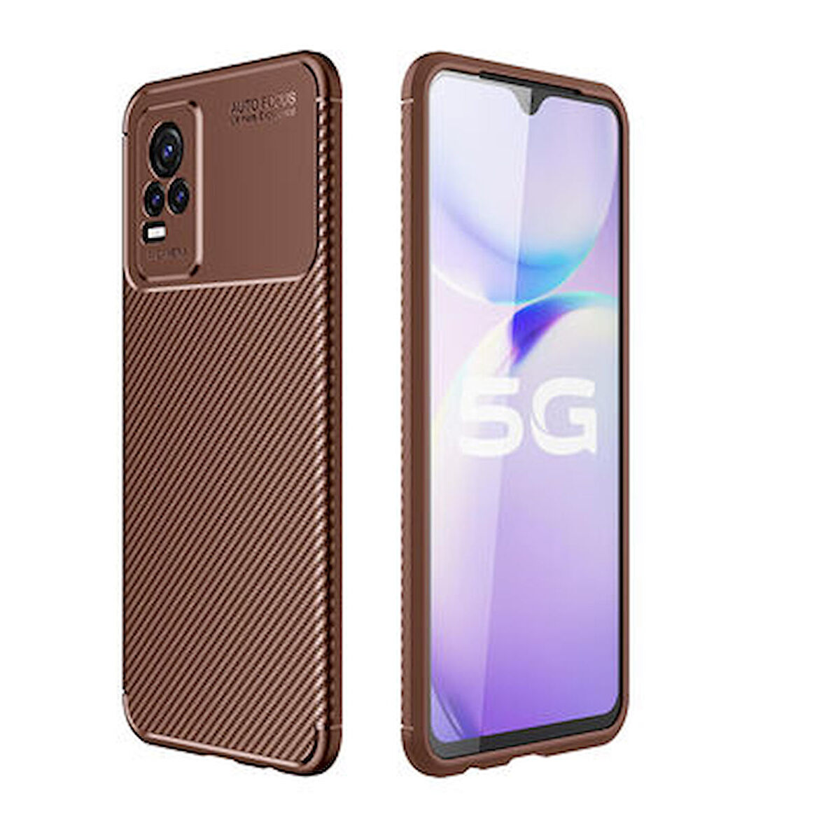 Vivo V21E Kılıf Negro Karbon Görünümlü Silikon Kapak