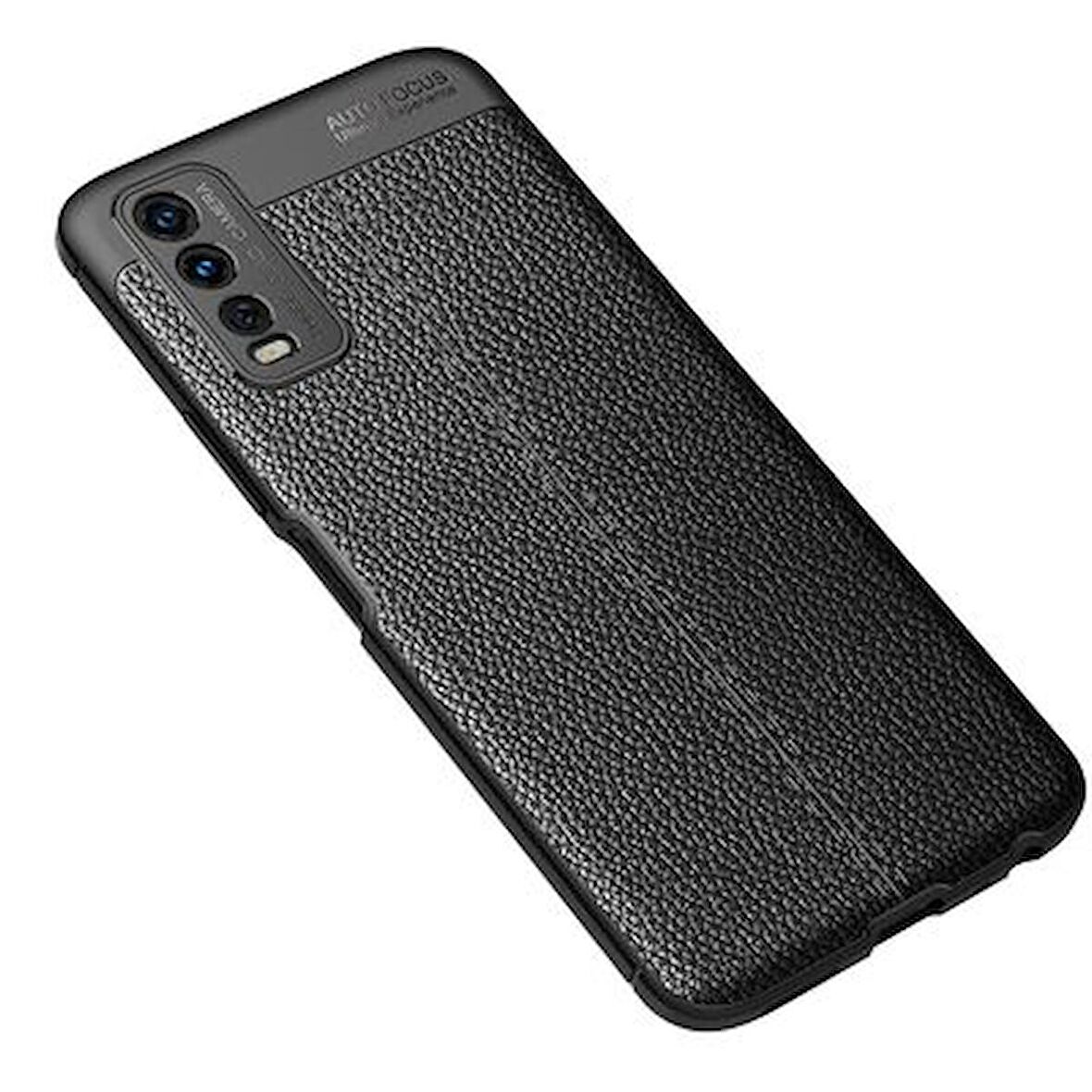 Vivo Y11S Kılıf Niss Deri Görünümlü Silikon Kapak