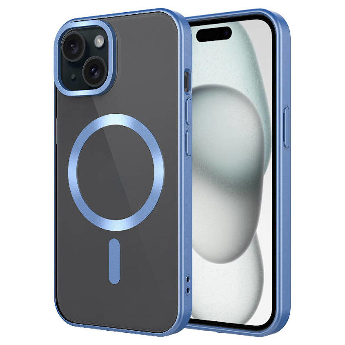 Apple iPhone 15 Kılıf Mat Tasarımlı Magsafe Wireless Şarj Özellikli Mat Setro Kapak