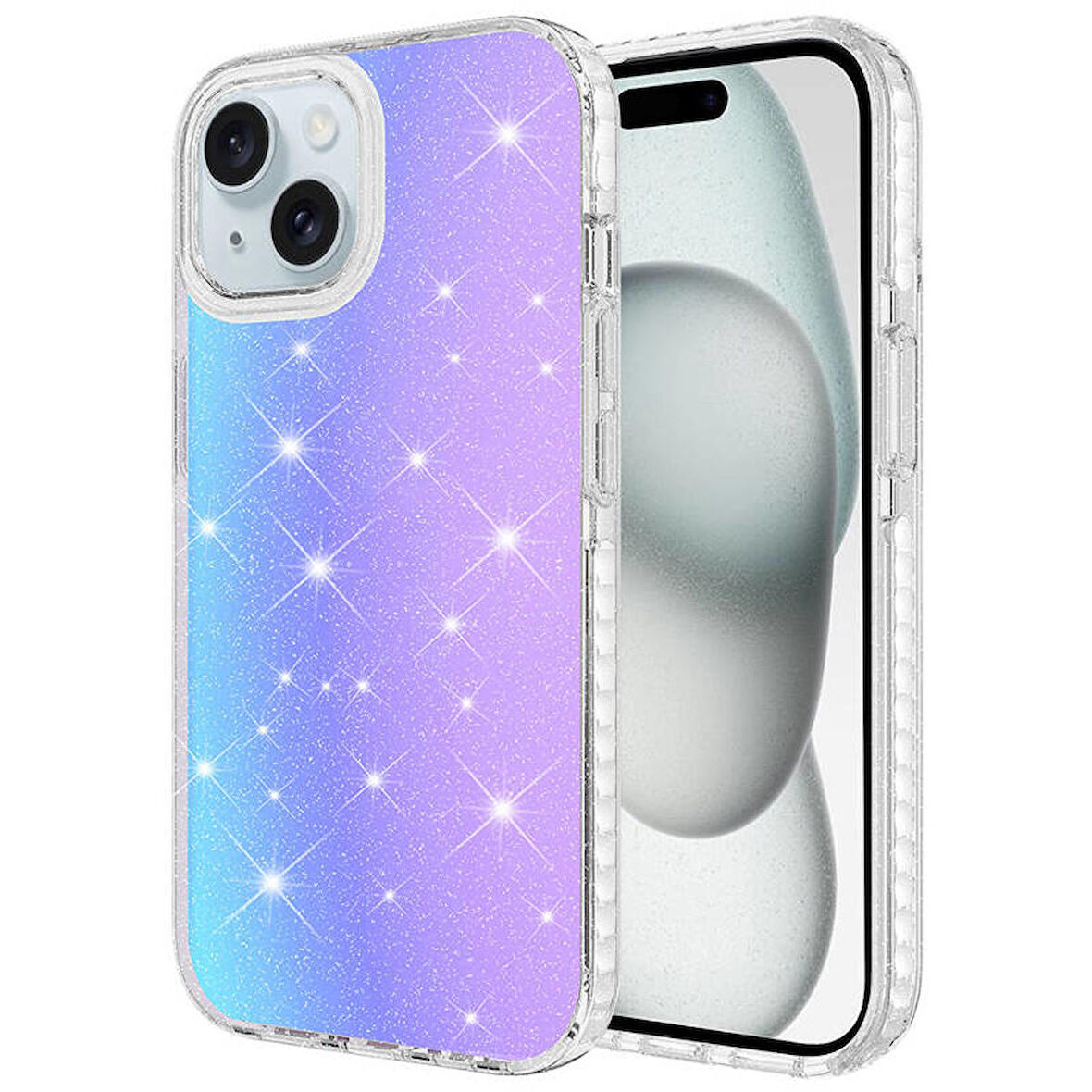 Apple iPhone 15 Kılıf Parlak Renk Geçişli Velle Kapak