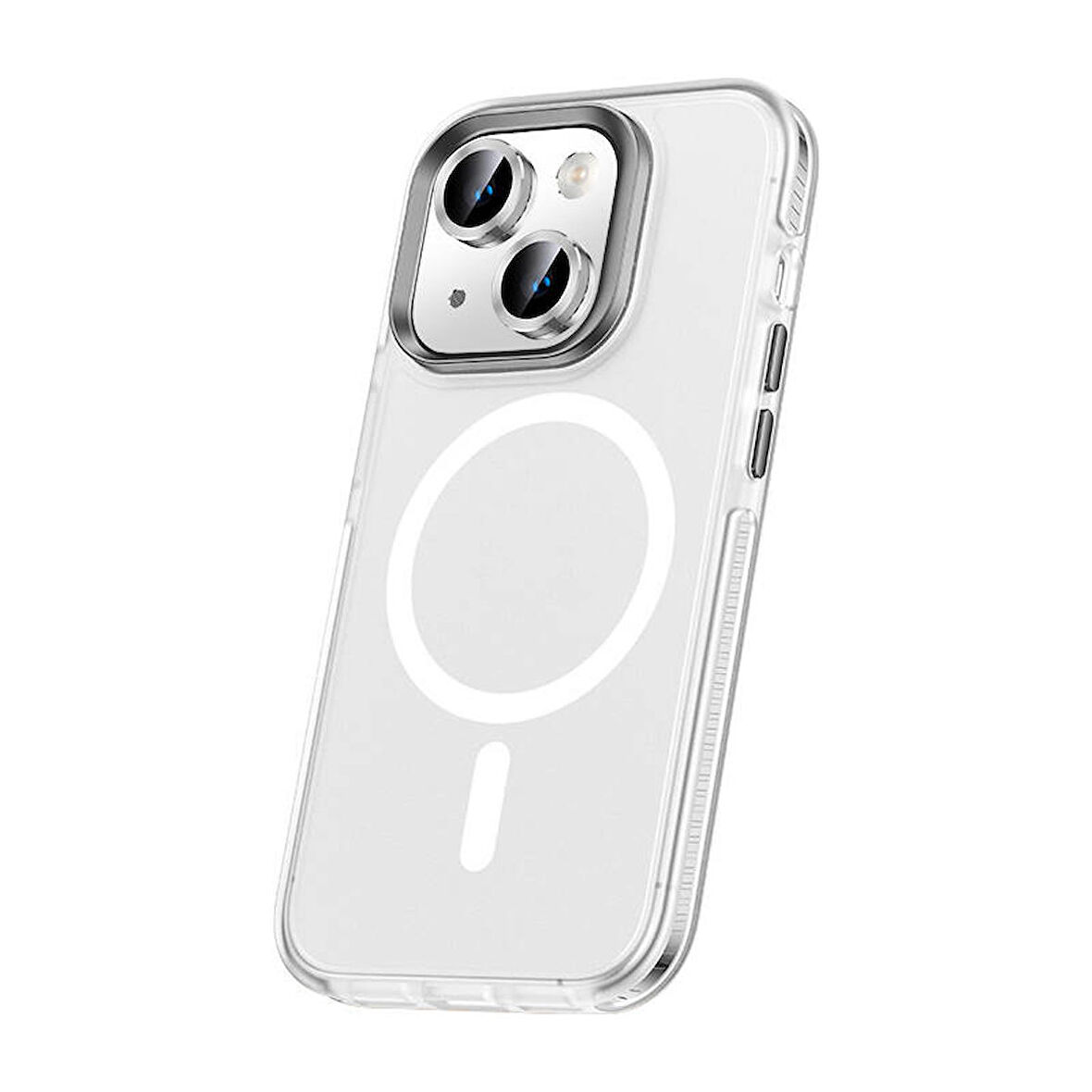 Apple iPhone 15 Kılıf Airbagli Magsafe Wireless Şarj Özellikli Lens Koruyuculu Klaptika Kapak