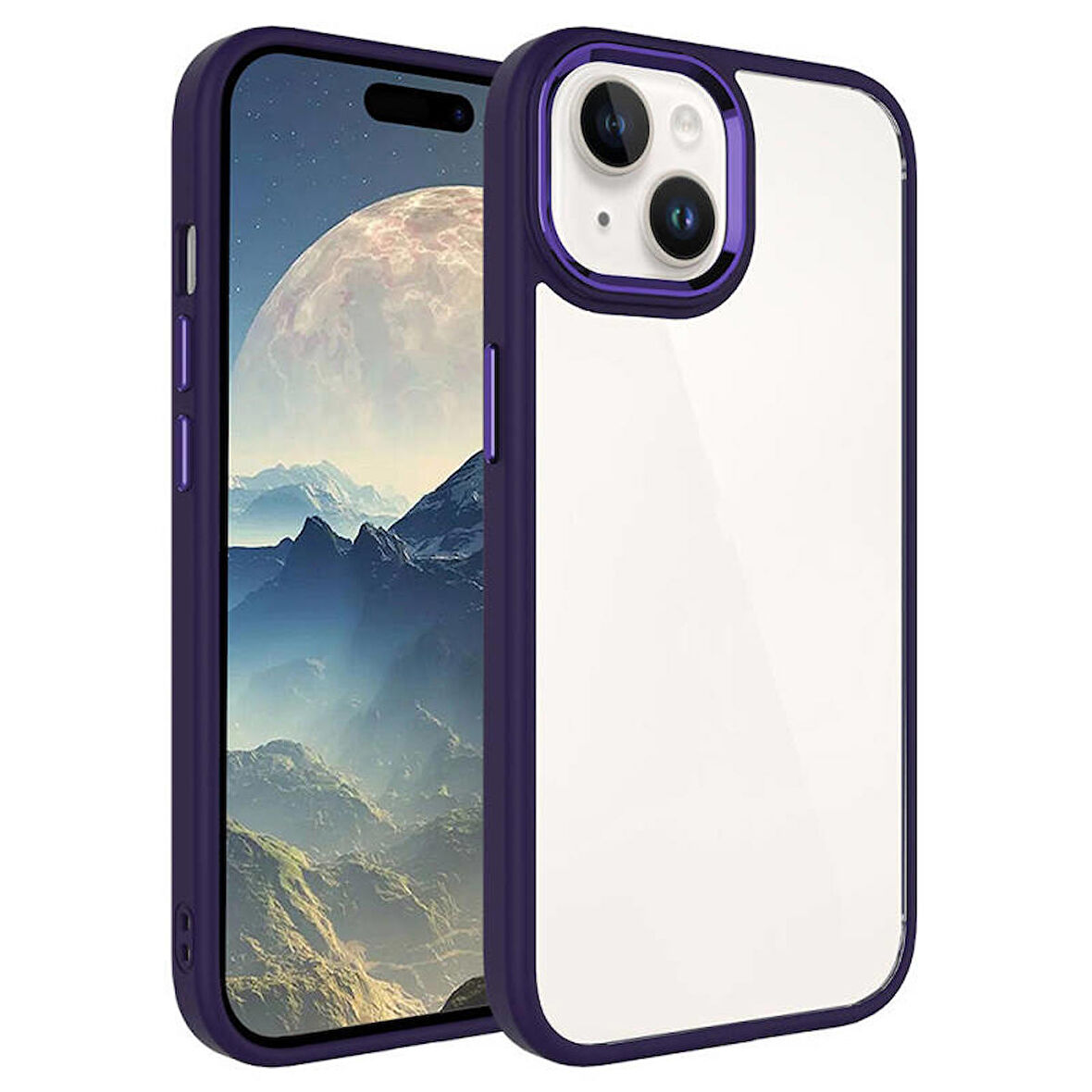 Apple iPhone 15 Kılıf Krom Silikon Kapak