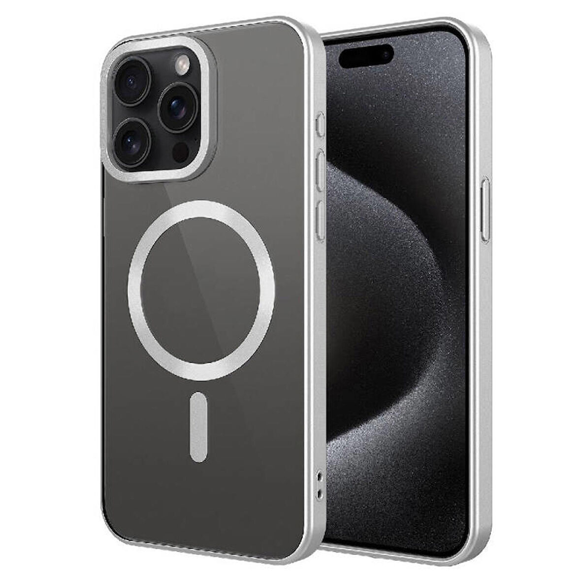 Apple iPhone 15 Pro Max Kılıf Mat Tasarımlı Magsafe Wireless Şarj Özellikli Mat Setro Kapak
