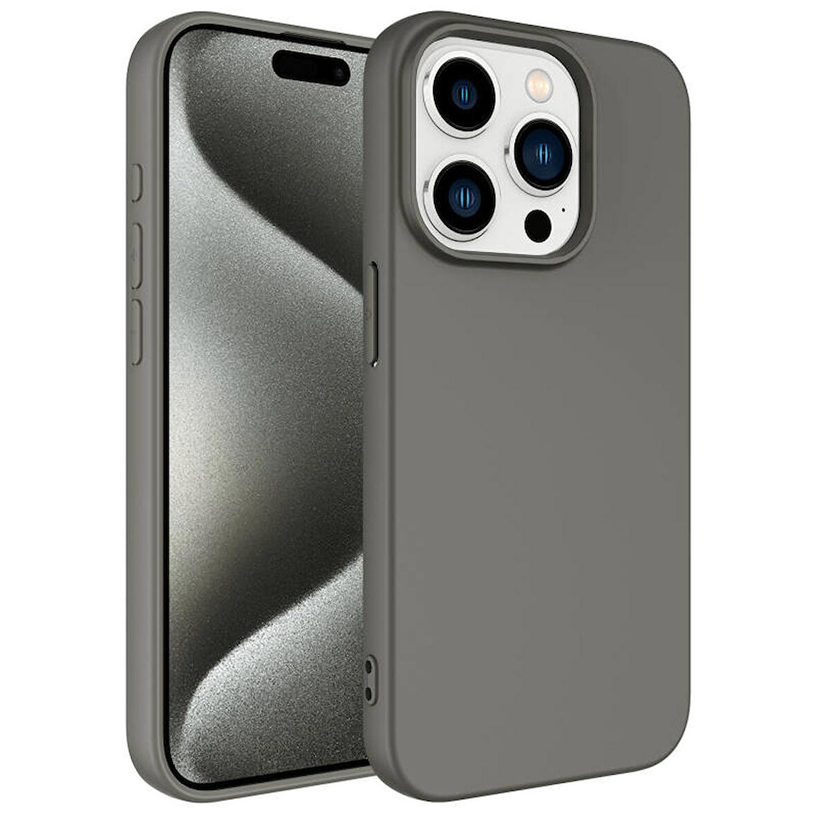 Apple iPhone 15 Pro Max Kılıf LSR Lansman İçi Kadife Silikon Kapak