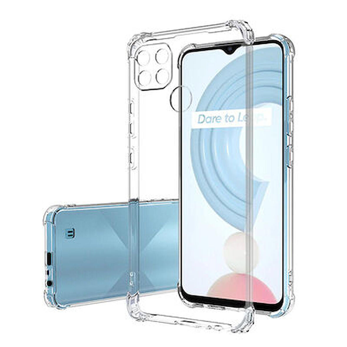 Realme C25Y Kılıf 2mm Anti Shock Silikon Kapak