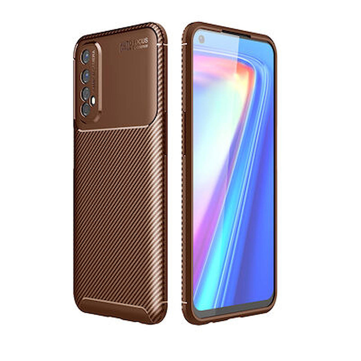 Realme 7 Kılıf Negro Karbon Görünümlü Silikon Kapak