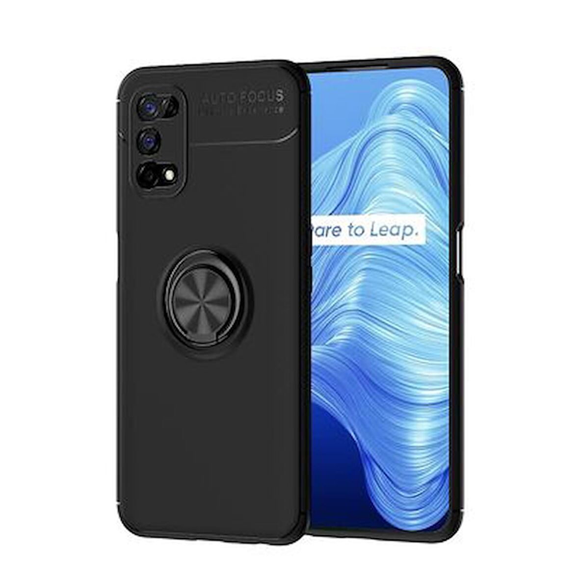 Realme 7 Pro Kılıf Ravel Yüzüklü Standlı Silikon Kapak