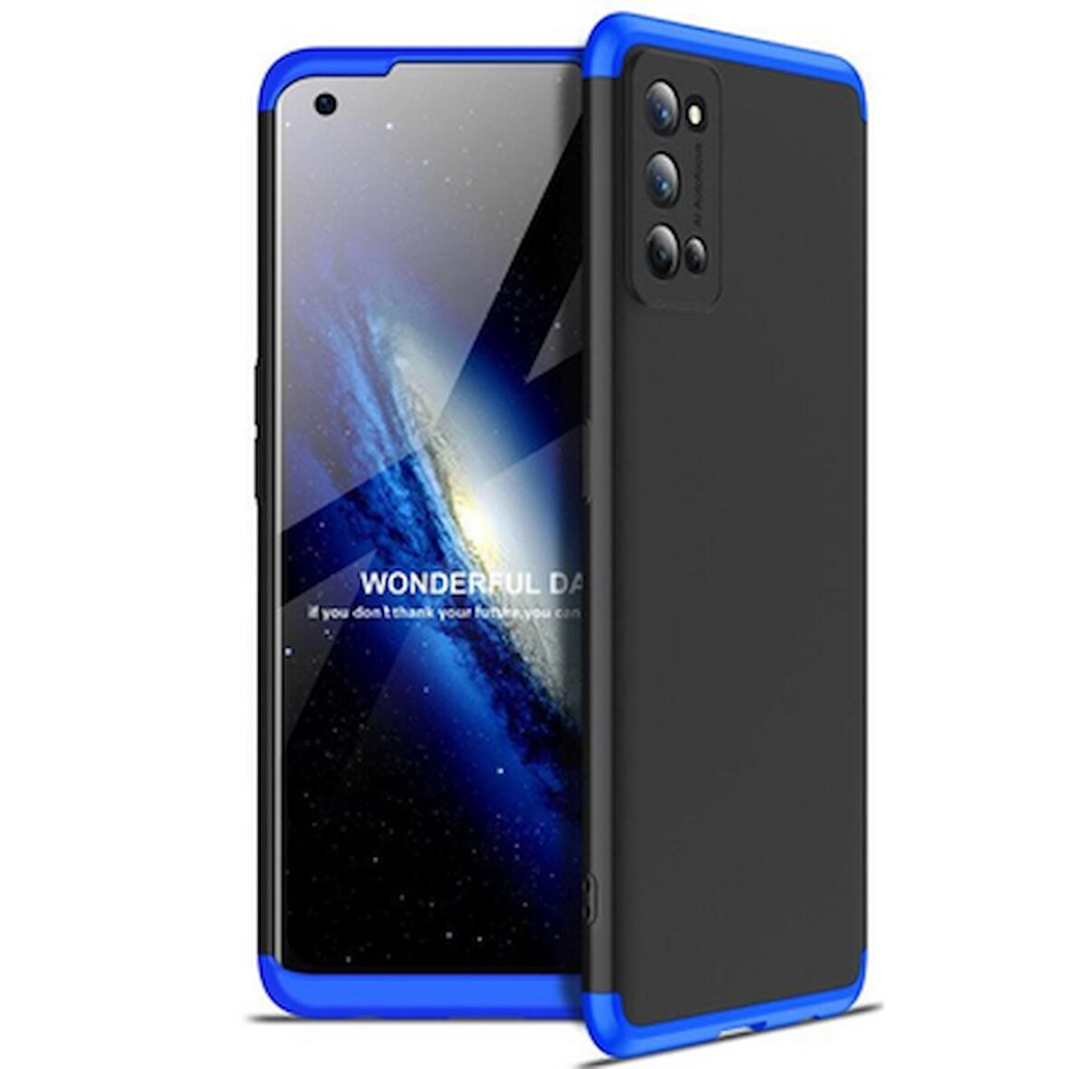 Realme 7 Pro Kılıf 360 Tam Koruma Ön Ve Arka Sert Mika Kapak Ays