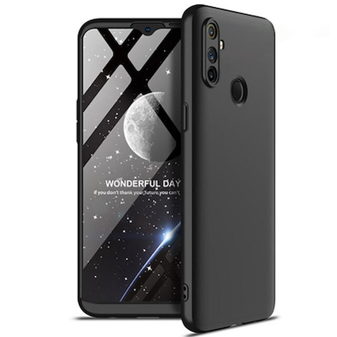 Realme 6i Kılıf 360 Tam Koruma Ön Ve Arka Sert Mika Kapak Ays