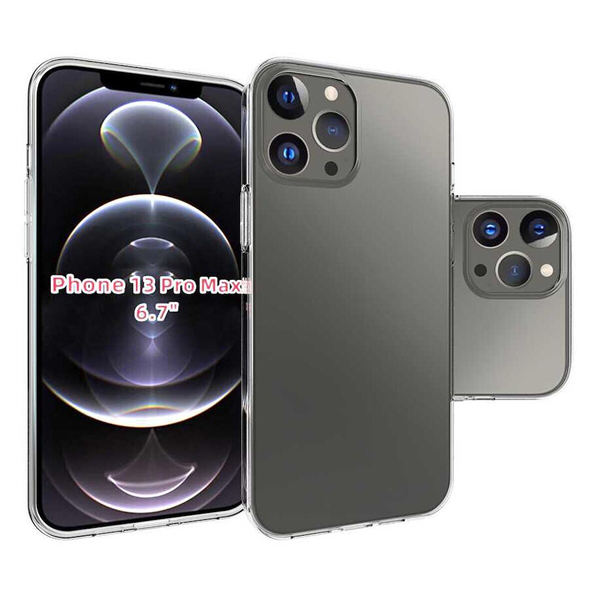 Apple iPhone 13 Pro Max Uyumlu Kılıf Süper Silikon Ultra İnce Kapak