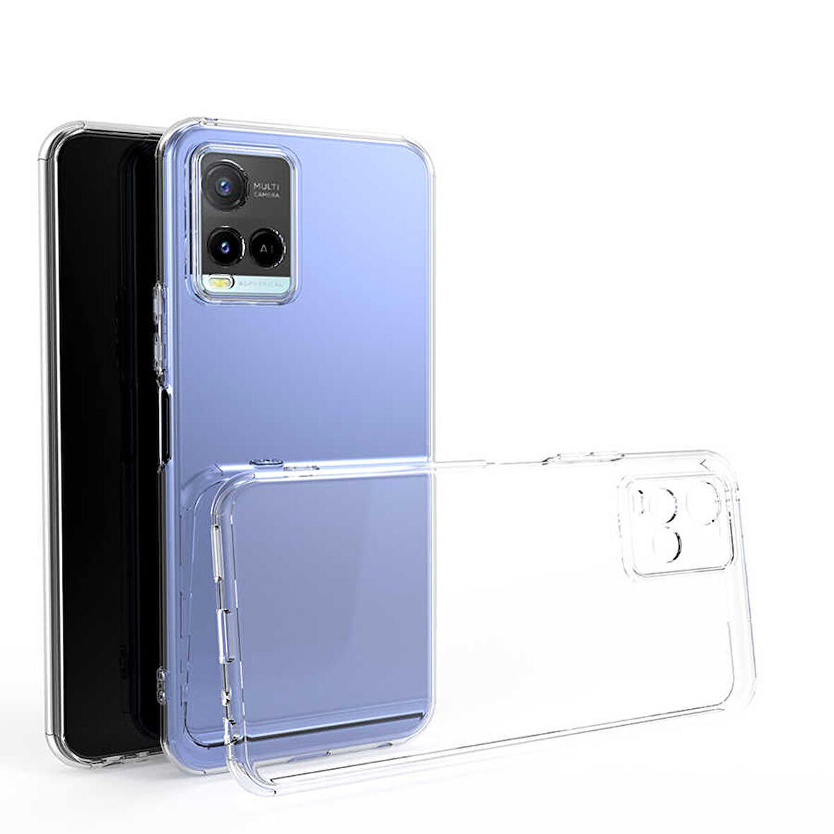 Vivo Y21S Uyumlu Kılıf Süper Silikon Ultra İnce Kapak