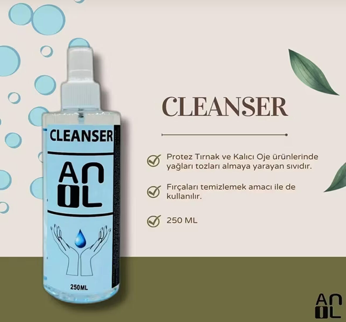 Anil Cleanser Kalıcı Oje Protez Tırnak Yapışkanlık Temizleme Spreyi-250ml