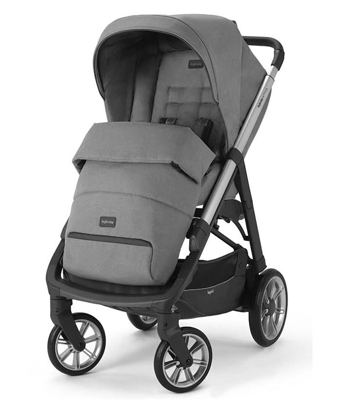 Inglesina Aptica Bej Tek Elle Katlanabilen Çift Yönlü Bebek Arabası Kensington Grey 