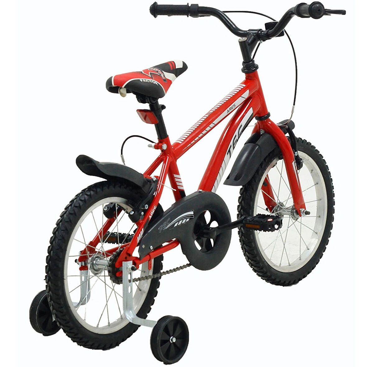 TuffY'S Tec Ares 16" Jant Vitessiz V-fren Çocuk Bisikleti Yan Tekerlekli