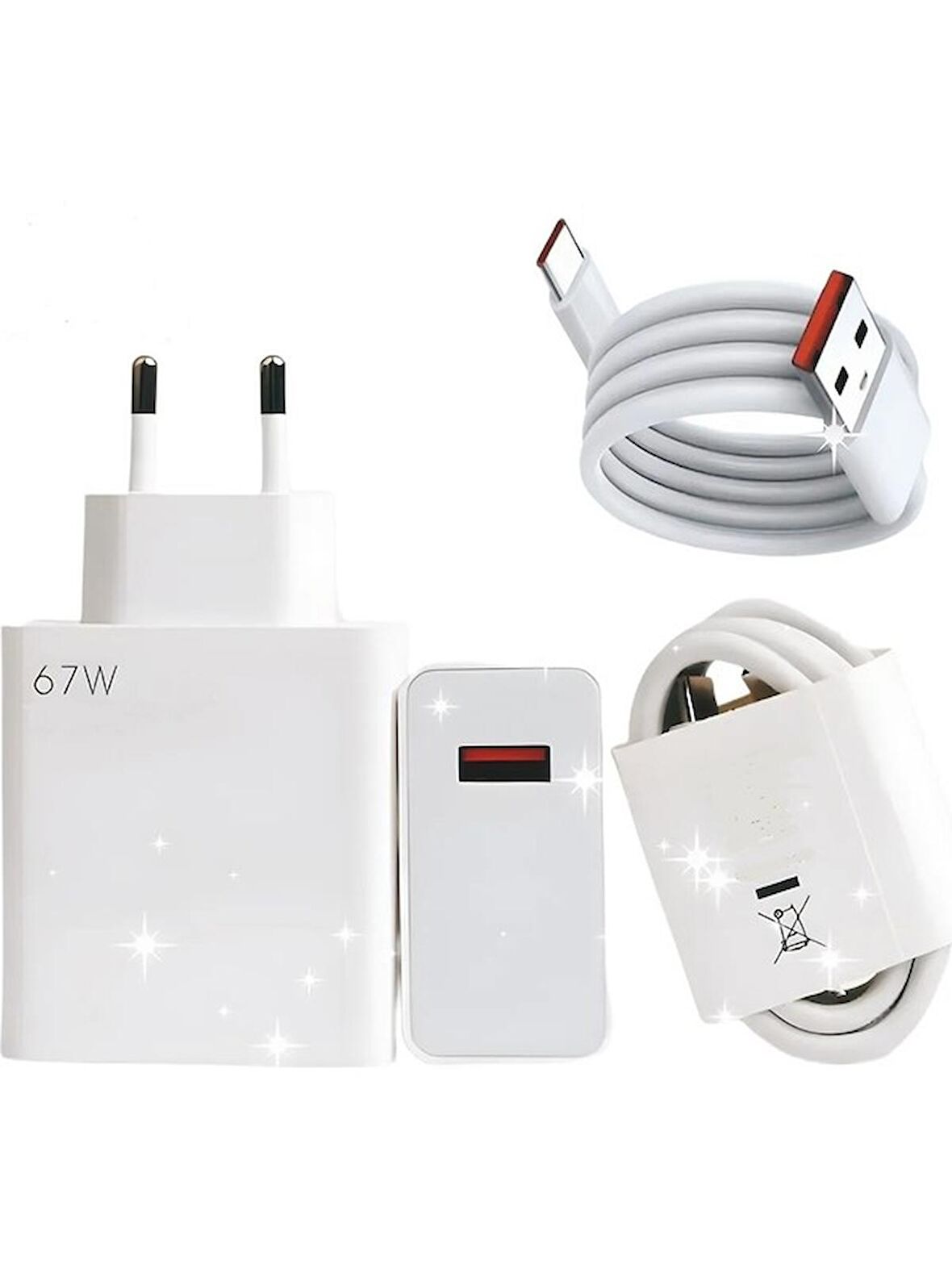 Artwork Type-C 67 Watt Hızlı Şarj Aleti Beyaz