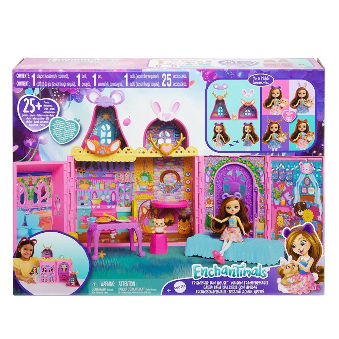 Nessiworld HXL53 Enchantimals Ana Karakter Bebekler Evi