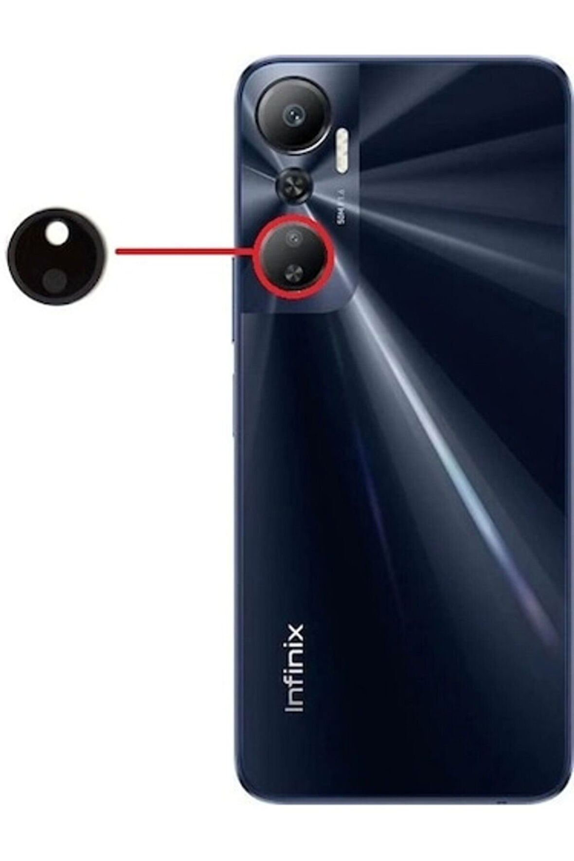 infinix Hot 20 Uyumlu Kamera Camı Full