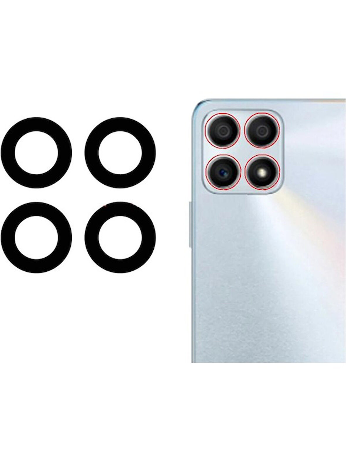 Huawei Honor X8 Ile Uyumlu Kamera Camı