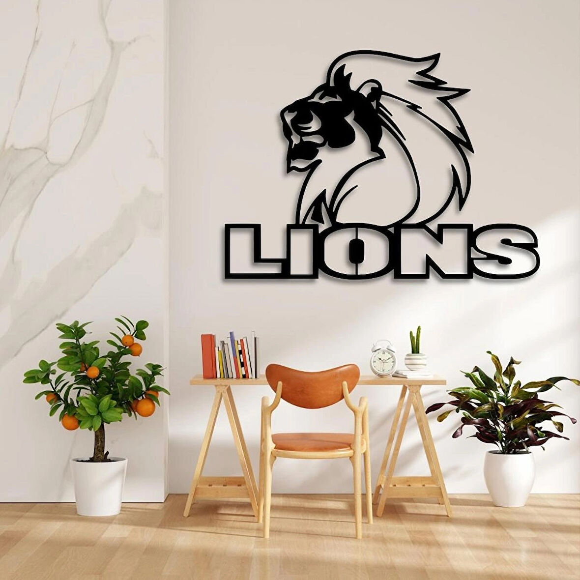 Aslan Modern Ahşap Dekoratif duvar dekoru