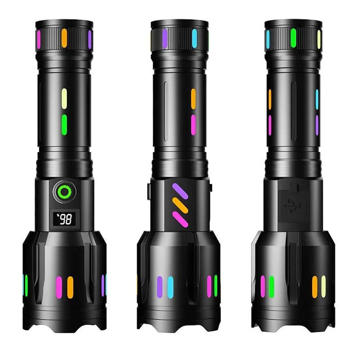 Zoomlu 50W Şarjlı Powerbank El Feneri