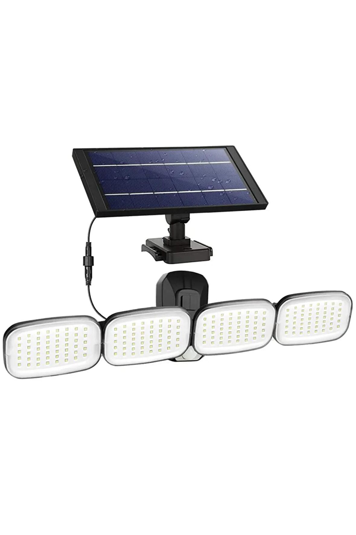 ShopZum PM-8048 6 VOLT - 3 WATT SOLAR PANELLİ 4 BAŞLI HAREKET SENSÖRLÜ 200 SMD LEDLİ LAMBA