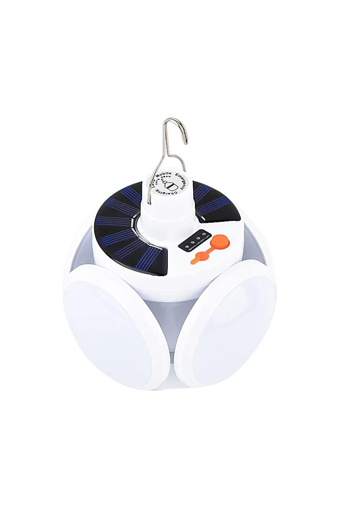ShopZum PR-2038 SOLAR PANELLİ ŞARJLI ÇİFT BATARYALI 5Lİ KATLANABİLİR ACİL DURUM KAMP LAMBASI