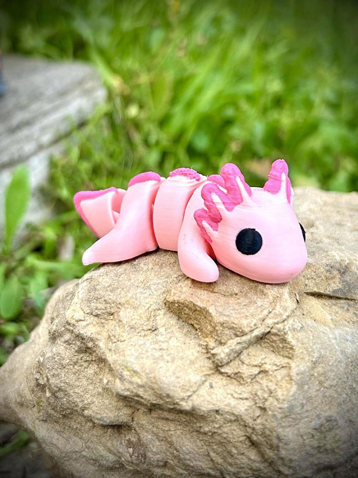  Axolotl Oyuncak - Suyun Sevimli ve Gizemli Kaşifi! Bebek🦎🌊 3D Hareketli Organik Model - Orta Boy