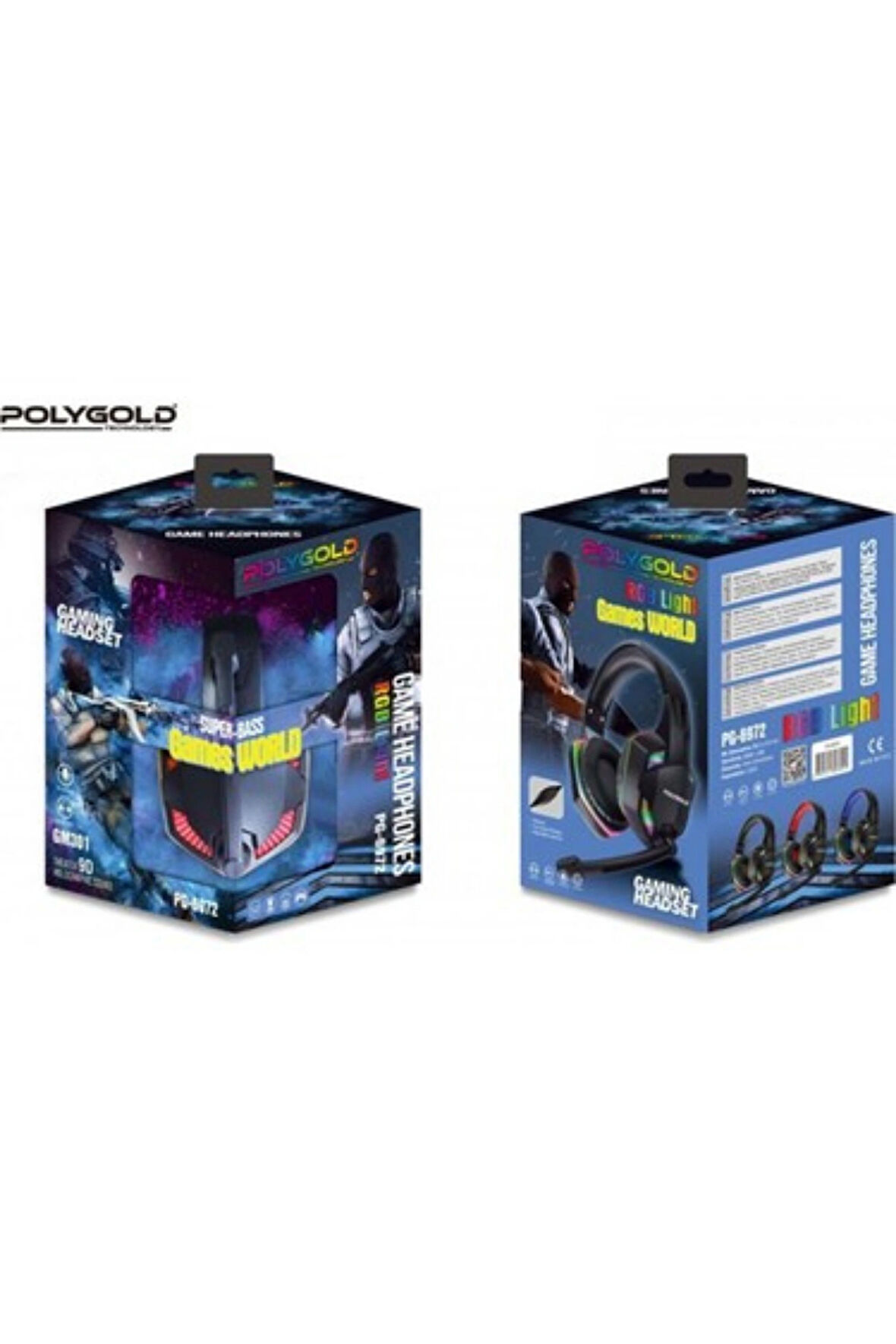 PolyGold PG-6972 Gaming Mikrofonlu Oyuncu Kulaklığı Rgb Çift Jack