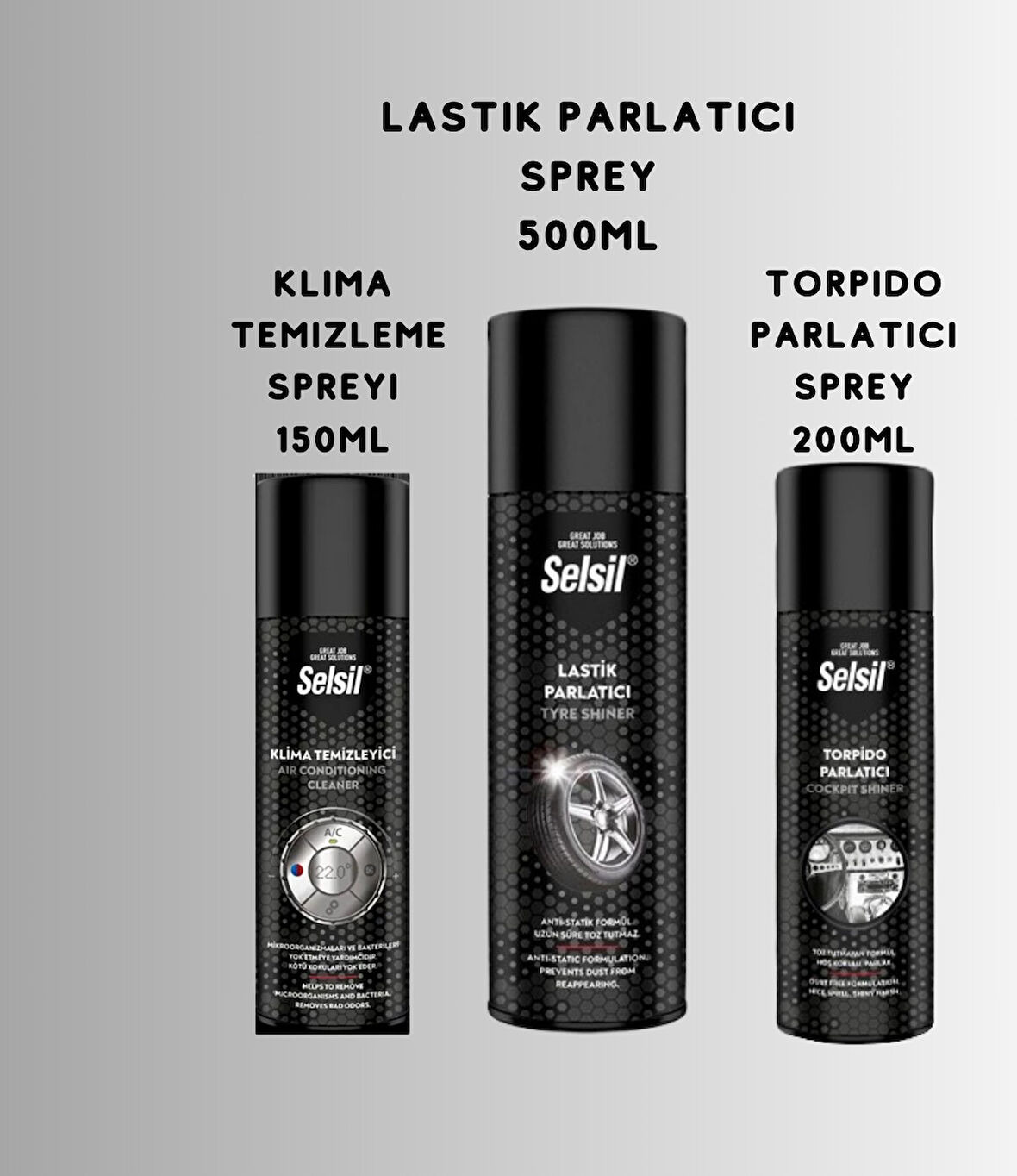 Oto Bakım Temizlik Seti Lastik Parlatıcı Uyumlu Torpido Parlatıcı Klima Temizleme Araç TemizlemeSeti