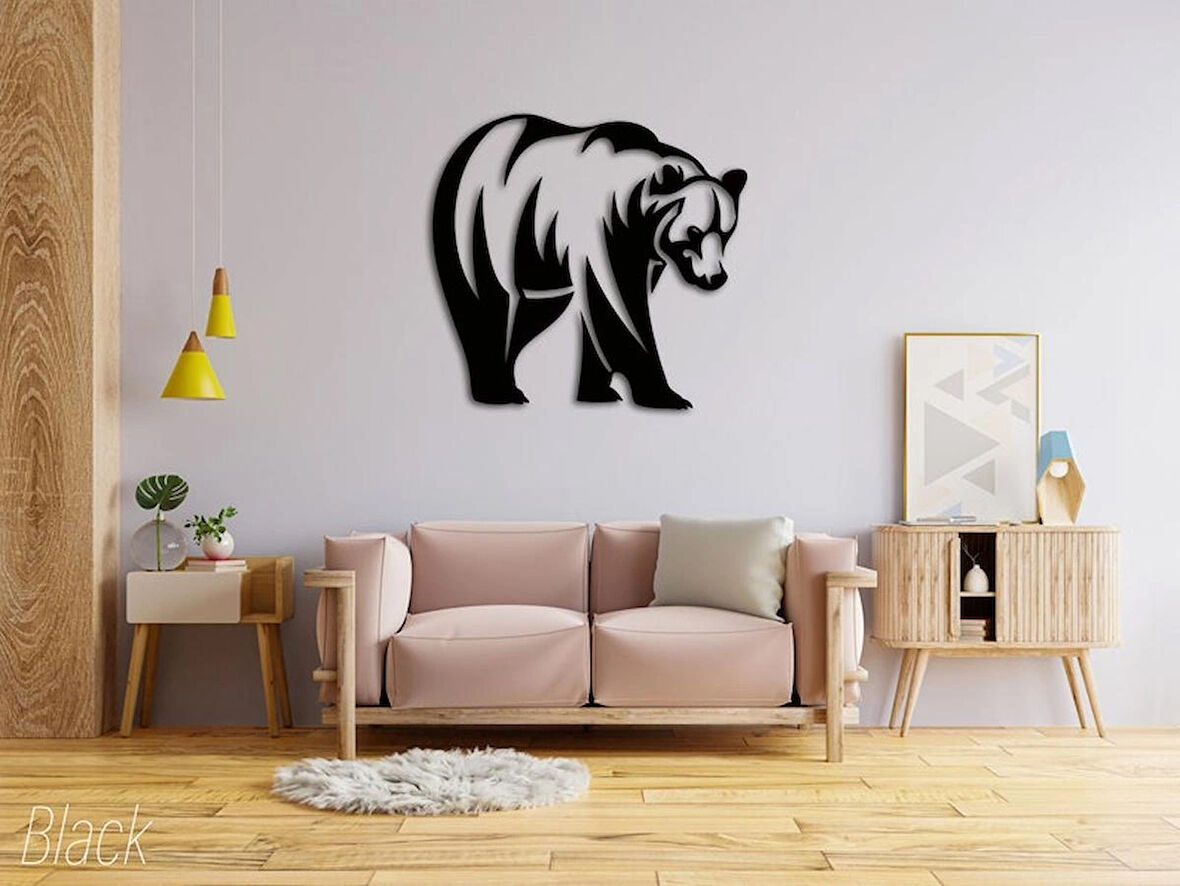 Ayı dekoratif dekor tablo 