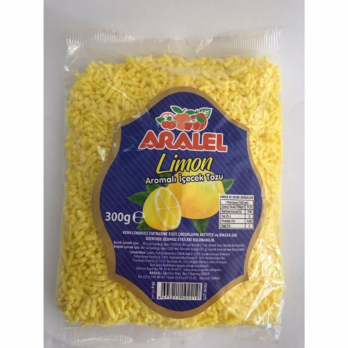 Aralel Oralet Limon Aromalı İçecek Tozu 300 gr