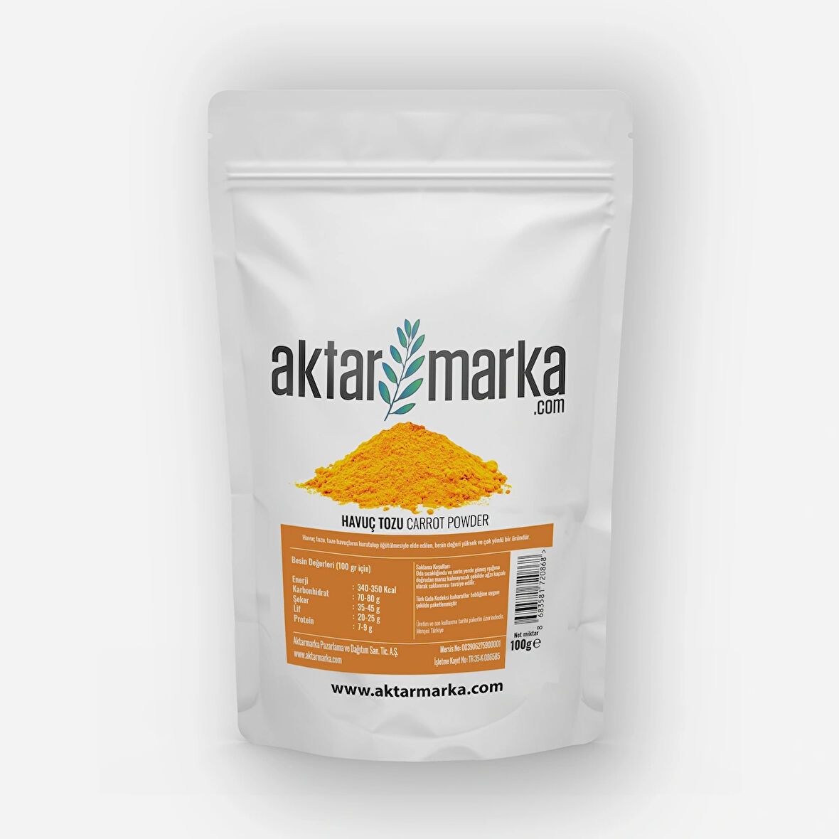 Havuç Tozu 100 Gr