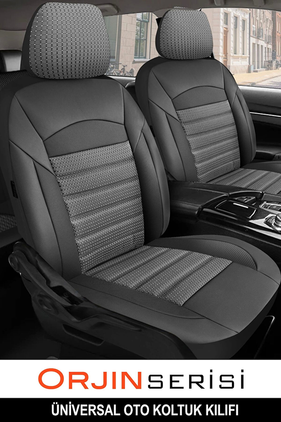 Orjin Jakar Kumaş Oto Koltuk Kılıfı - Üniversal 5 Koltuk Tam Set