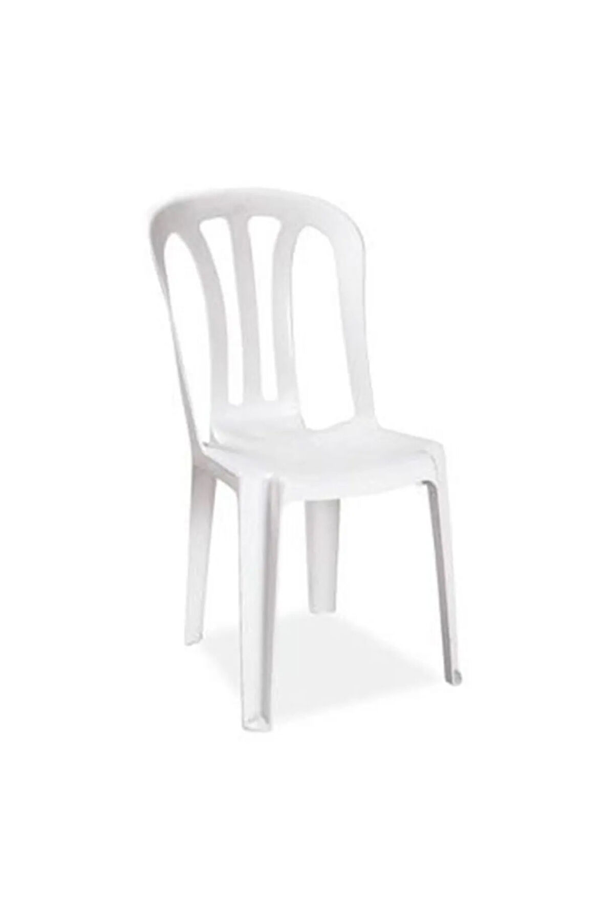 Buket Sandalye - Plastik Bahçe Balkon Sandalyesi - Beyaz