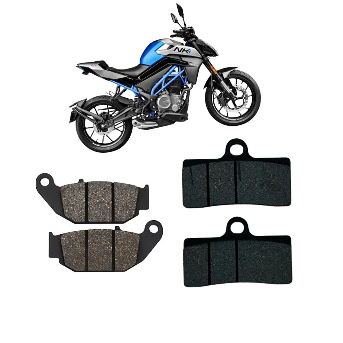 CF Moto 250 NK 2022 ve Sonrası Ön Arka Fren Balata Takım GMS0201