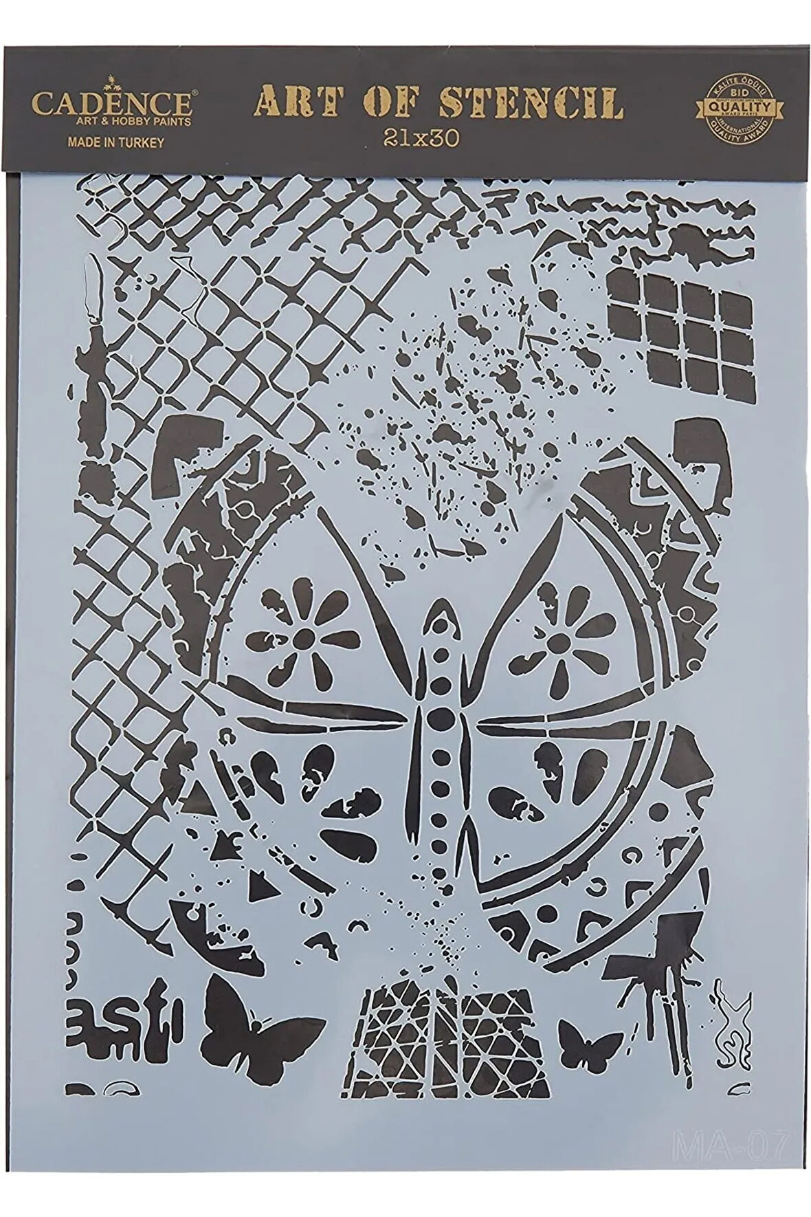 Ma07 Mix Media Stencil Å?ablon 21x29 Cm