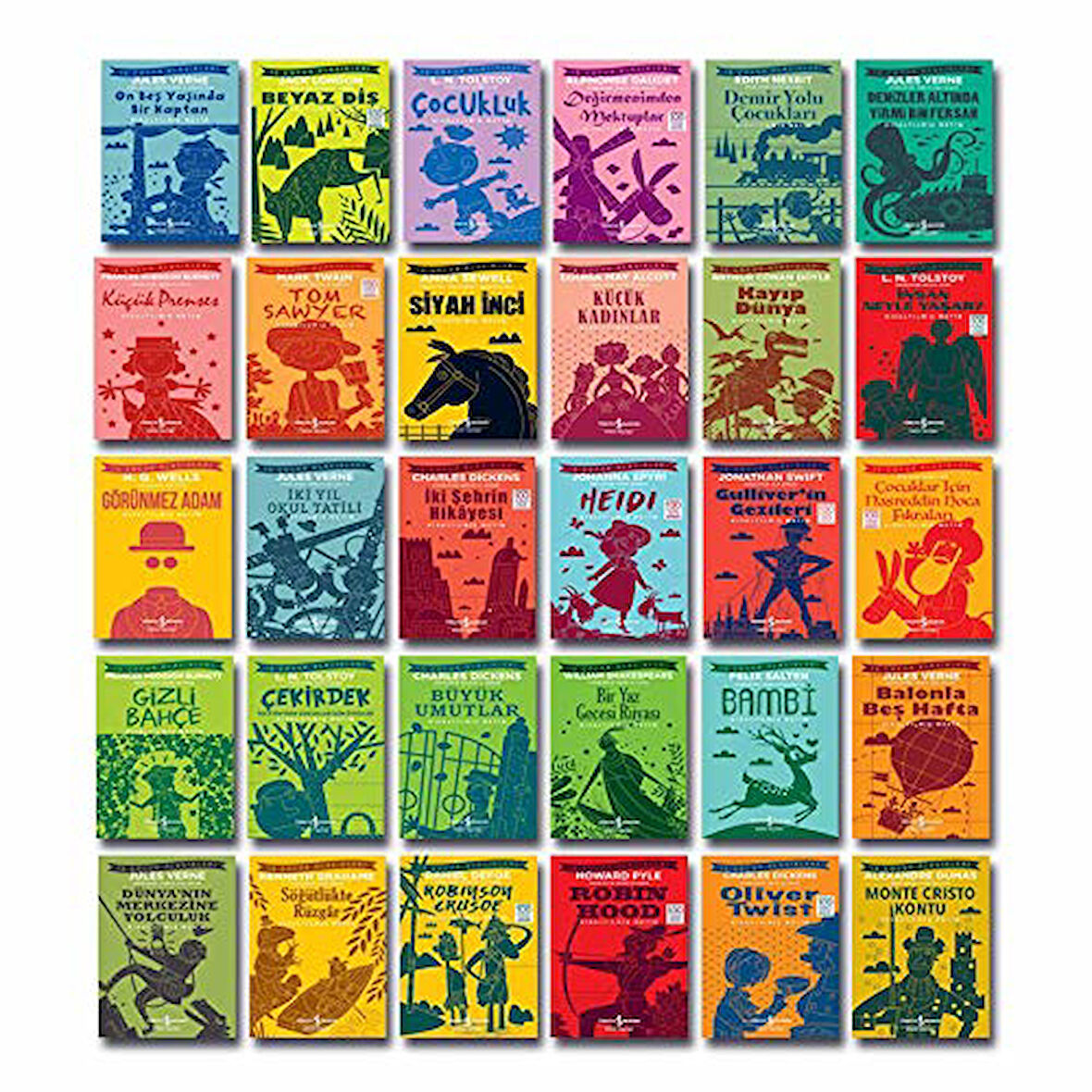 İş Bankası İlköğretim Dünya Çocuk Klasikleri Yüz Temel Eser 30 Kitap