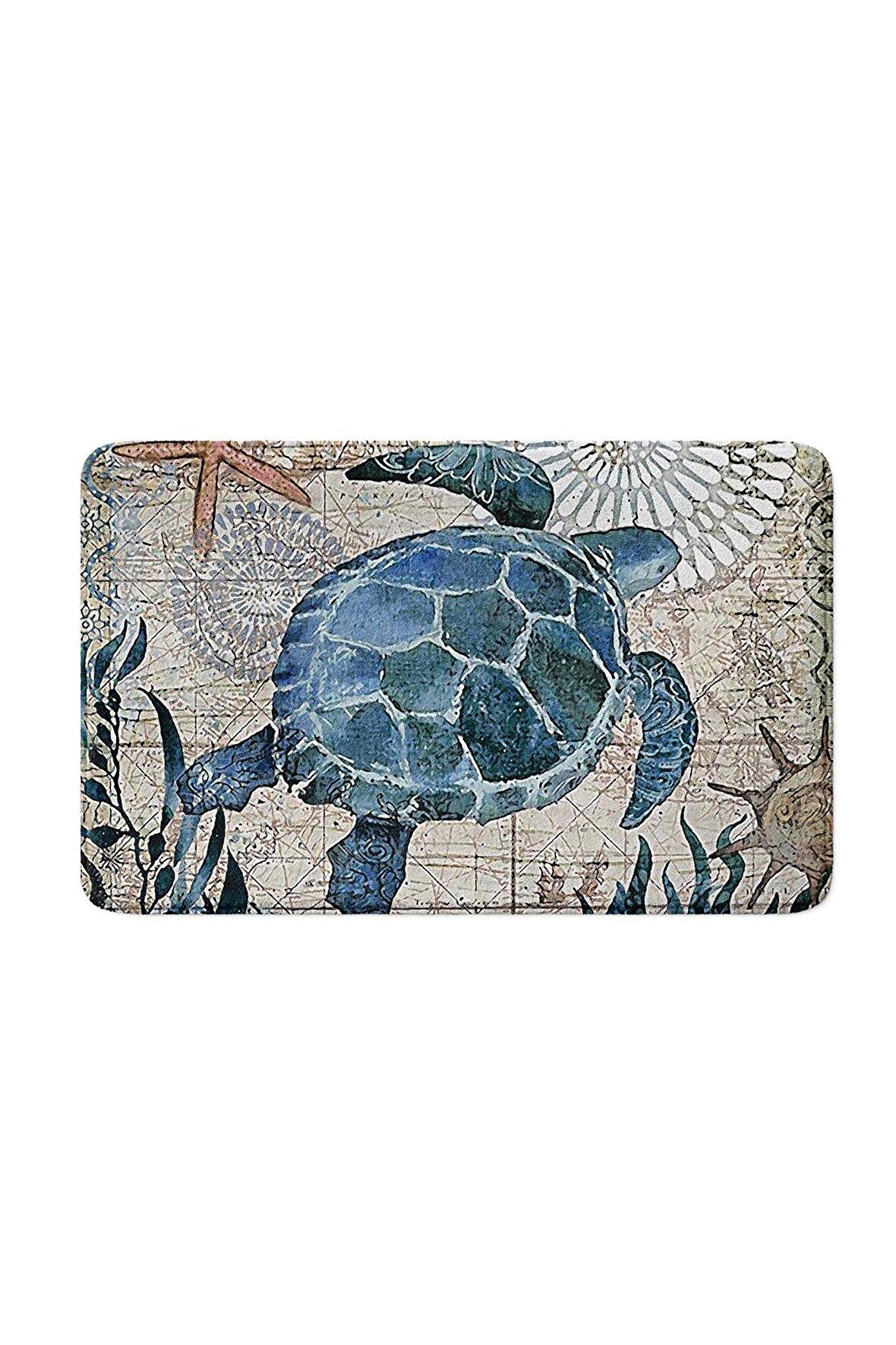Sevimli Tasarımlı Mikrofiber Banyo Paspası, Kaymaz Taban, Makinede Yıkanabilir (40X60)