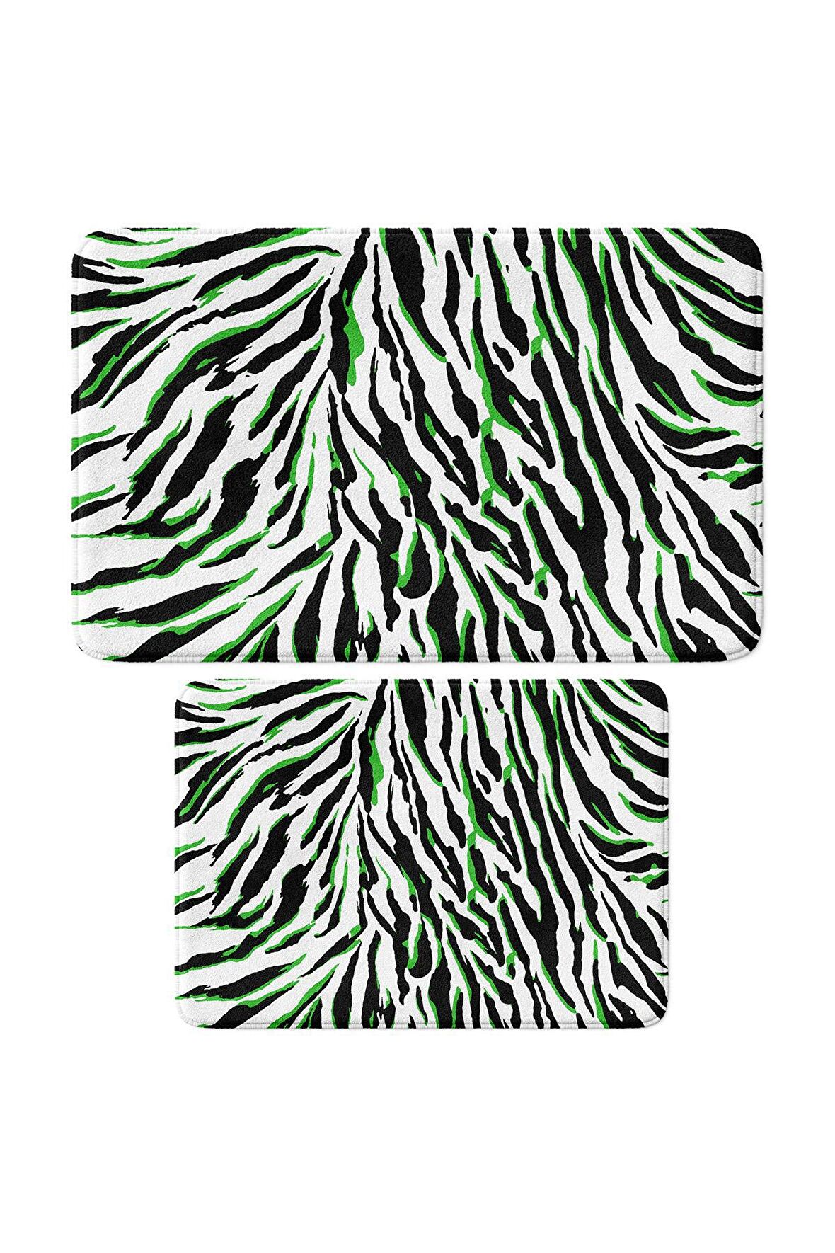 Monnhein 2'li Takım Banyo Paspası, Kaymaz Taban, Makinede Yıkanabilir, Banyo Halısı