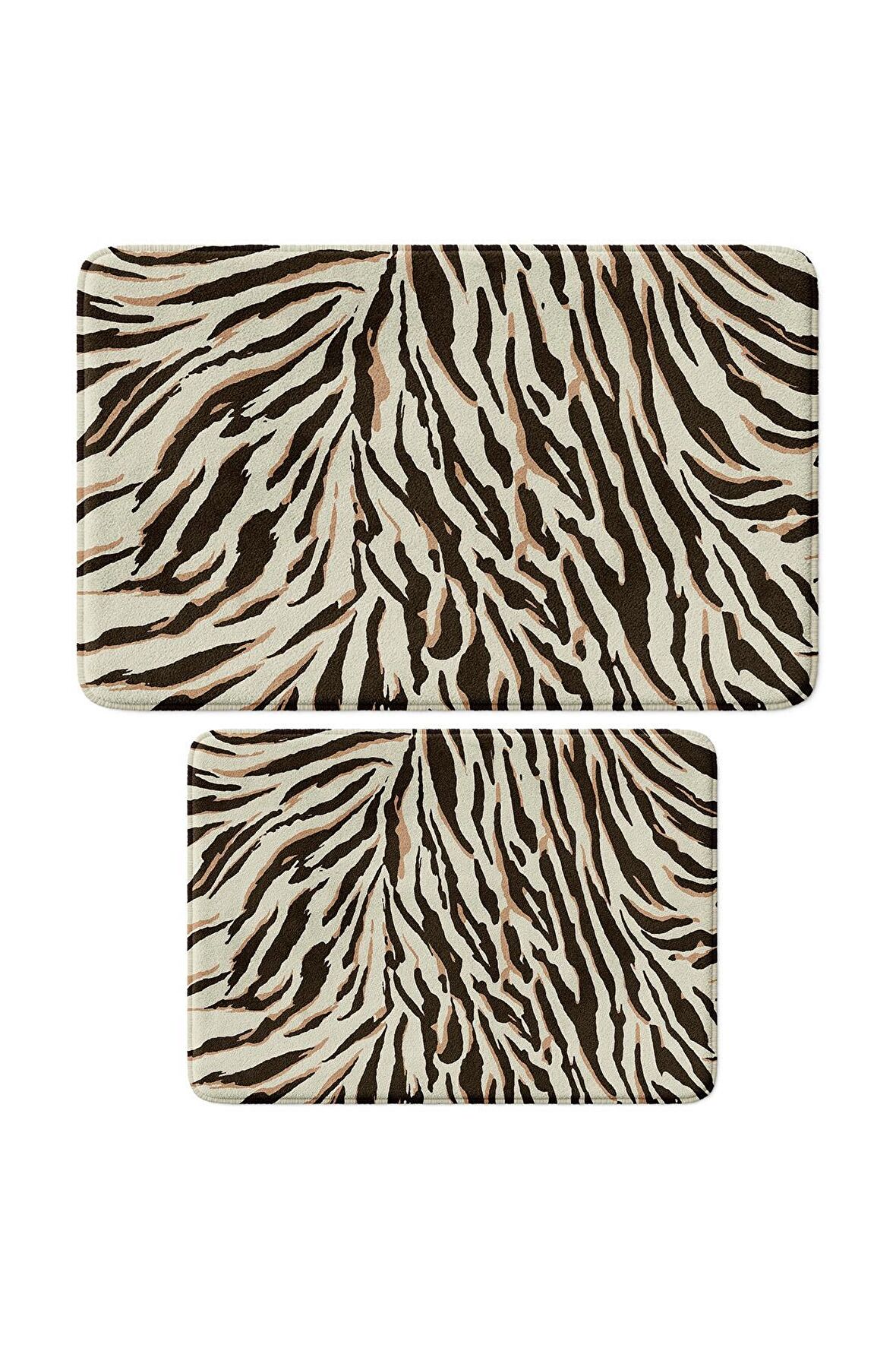 Monnhein 2'li Takım Banyo Paspası, Kaymaz Taban, Makinede Yıkanabilir, Banyo Halısı