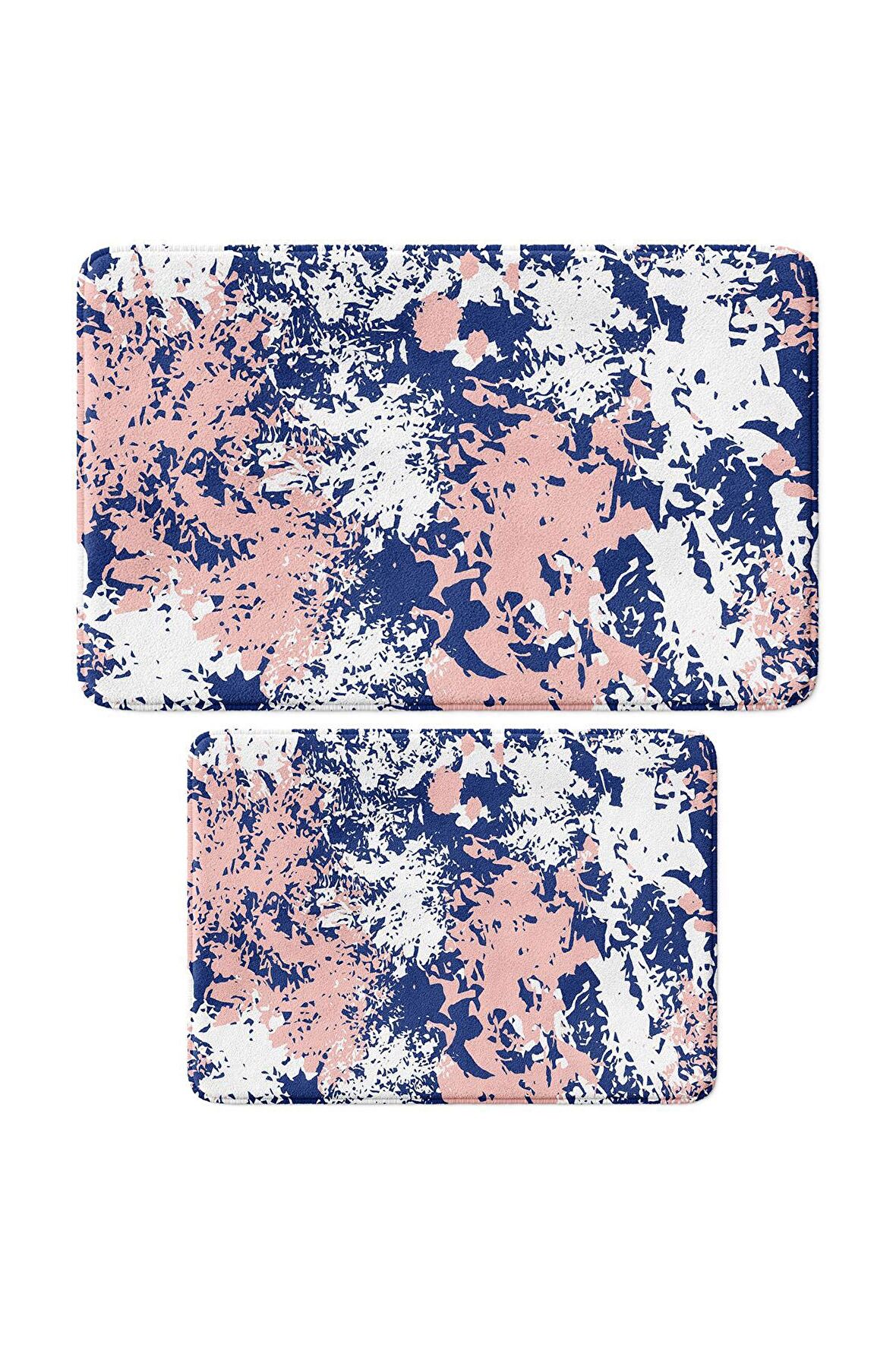 Monnhein 2'li Takım Banyo Paspası, Kaymaz Taban, Makinede Yıkanabilir, Banyo Halısı