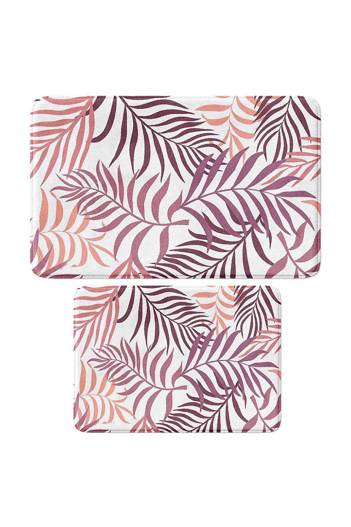 Monnhein 2'li Takım Banyo Paspası, Kaymaz Taban, Makinede Yıkanabilir, Banyo Halısı