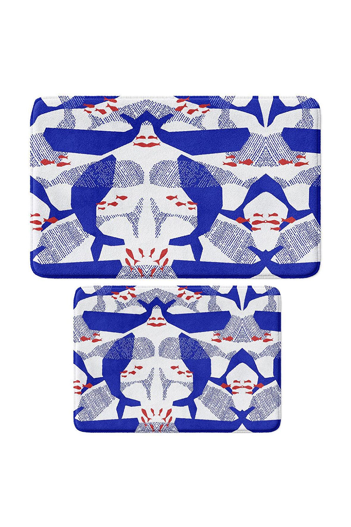 Monnhein 2'li Takım Banyo Paspası, Kaymaz Taban, Makinede Yıkanabilir, Banyo Halısı